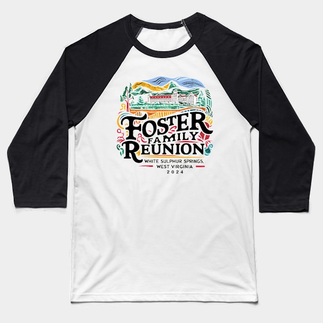 Foster Family Reunion - Black Text Baseball T-Shirt by Tachyon273